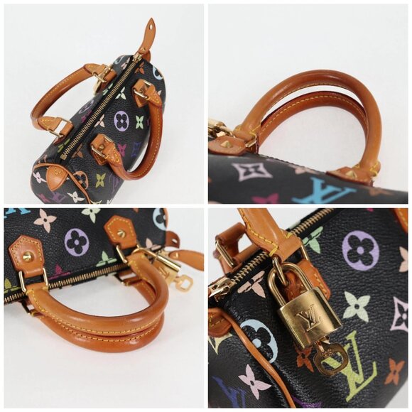 LOUIS VUITTON Monogram Multicolor Mini Speedy Bag Black M92644 LV Auth 117106AM - Picture 16 of 16